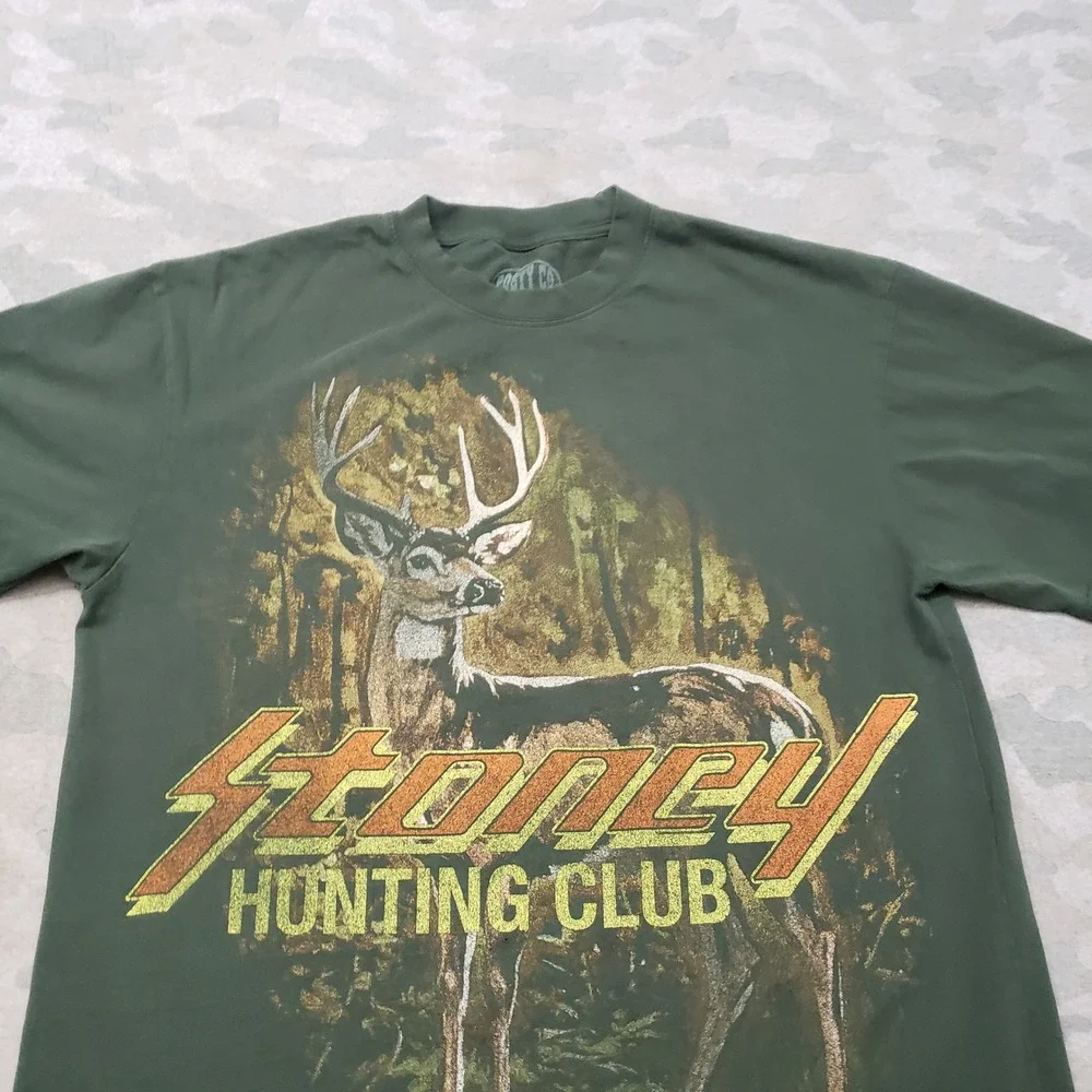 Post Malone Shirt Mens Large Green Club Big Ass Stadium Tour Short Sleeve